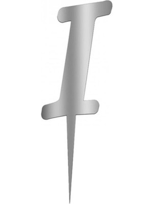 Rennway Gümüş Renkli Pleksi Harf Pasta ve Kek 5x5 Ebatlarında Parti Malzemesi