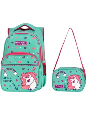 Waddell Buz Kız Desenli Sırt Çantası Su Geçirmez Kumaş Ortopedik 33 x 20 x 45 Cm Kapasite Kızlar İçin