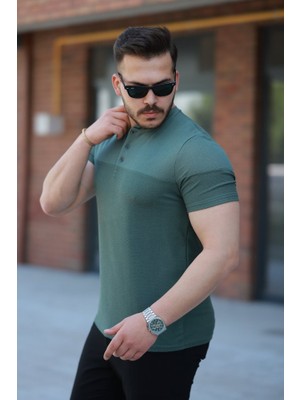 Infivento Erkek Hakim Yakalı Kısa Kollu Pamuklu T-Shirt
