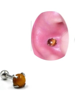 Bylin Kaplangözü Piercing Taş Ölçüsü 4 Mm, Bar 6 mm
