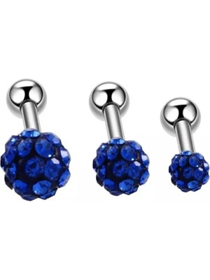 Bylin Cerrahi Çelik Barlı, Shambala Piercing Set - 3 Adet Piercing Takısı