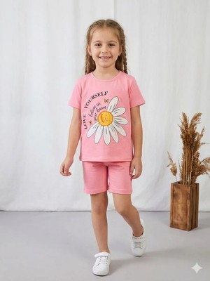 Papatya Baskılı 2'li Kız Çocuk Takımı