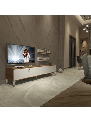 Decoraktiv Eko 4 Mdf Std Gold Tv Ünitesi Tv Sehpası - Ceviz Beyaz