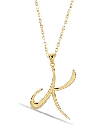 Bilezikci K Harfi 14 Ayar Altın Kolye