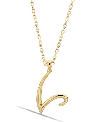 Bilezikci V Harfi 14 Ayar Altın Kolye