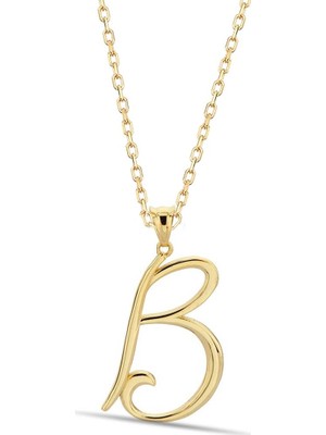 Bilezikci B Harfi 14 Ayar Altın Kolye