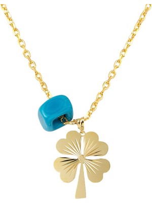 Bilezikci Mini Yonca 14 Ayar Altın Kolye