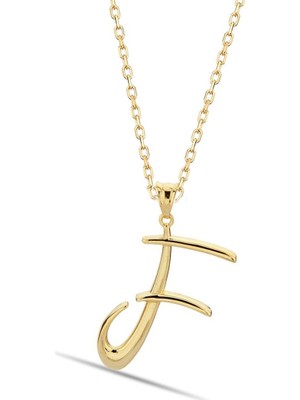 Bilezikci F Harfi 14 Ayar Altın Kolye