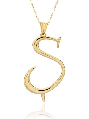 Bilezikci Ş Harfi 14 Ayar Altın Kolye