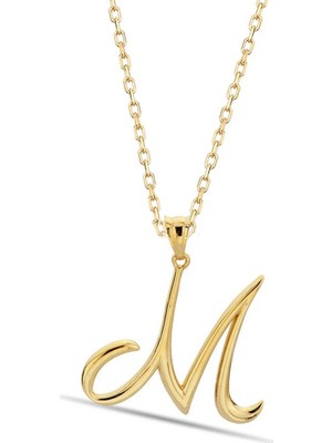 Bilezikci M Harfi 14 Ayar Altın Kolye
