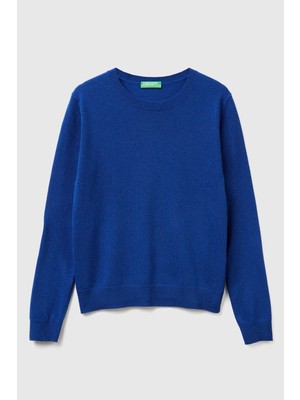 United Colors Of Benetton Koyu Mavi Kadın / Kız Bn_bisiklet Yaka %100 Merino Kazak Model Kodu: 1002D1K0123T
