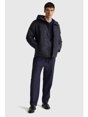 United Colors Of Benetton Mix Erkek Erk_çıtçıt Düğmeli Kapüşonlu Şişme Mont Model Kodu: 2MNAUN06X902