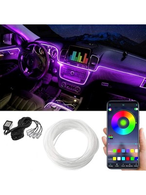 Gpr Araç İçi LED Neon Atmosfer Ambiyans Rgb 5 Parça Düşük Güç Tüketimi Esnek Işık