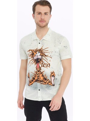 S-Ponder  Desenli Bütünleşen Tasarım Erkek Gömleği – %100 Polyester