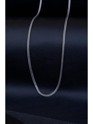 Innuendo 925 Ayar Gümüş Ince Örgü Erkek Kolye