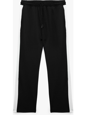 Koton Renk Kontrastlı Cepli Beli Bağcıklı Geniş Paça Spor Eşofman Altı