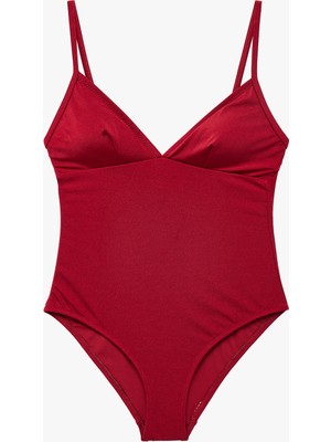 Koton V Yaka Ayarlanabilir Askılı Mayo