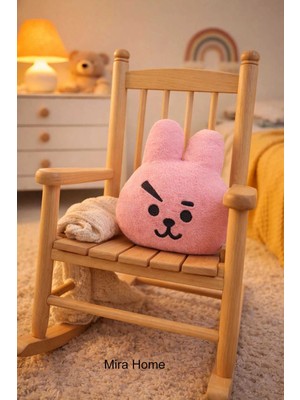 Mira Home Dekoratif Pelüş Tavşan Çocuk Yastığı  25X30 cm Pembe