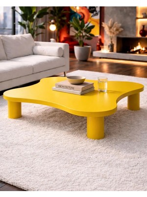 Velura Home & Living Kelebek Orta Sehpa - Sarı