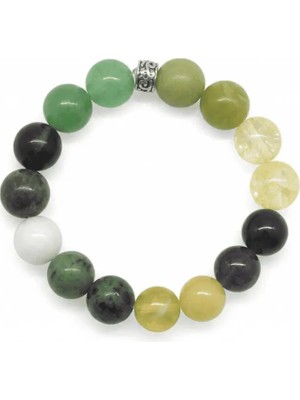 Tesbihane Küre Kesim Çoklu Doğaltaş Kombinli Çocuk Şifa Bilekliği