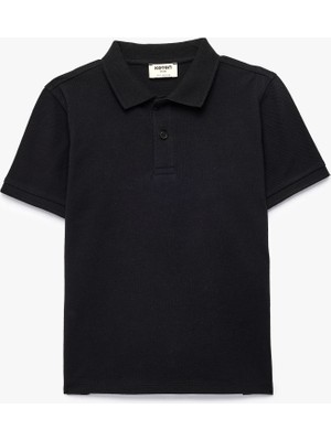 Koton Pamuklu Düğmeli Kısa Kollu Basic Polo Yaka Tişört