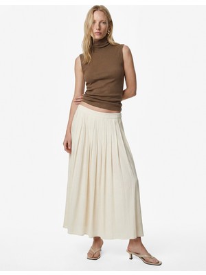Koton Pamuklu Slim Fit Dik Yaka Kolsuz Bluz