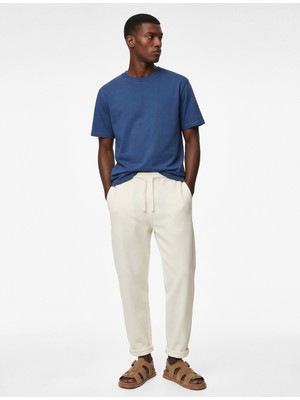 Koton Bisiklet Yaka Rahat Kalıp Pamuklu Kısa Kollu Basic Spor Tişört