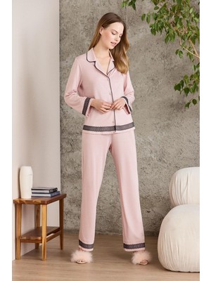 Pierre Cardin Pudra Penye Kadın Pijama Takımı 2200
