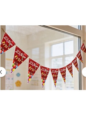 Pairla 23 Nisan Süsleri 23 Nisan Hediyeleri Ipli Ay Yıldızlı Bayrak 10 Lu Flama