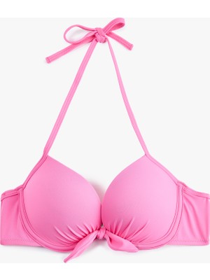 Koton Kalp Yaka Fiyonk Detaylı Push-Up Bikini Üstü