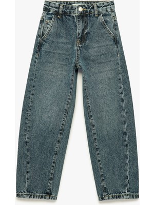 Koton Pamuklu Oversize Cepli Denim Balon Pantolon