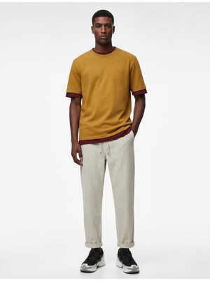 Koton Pamuklu Cepli Beli Bağcıklı Oversize Jogger Jean Pantolon