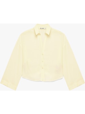 Koton Rahat Kalıp Uzun Kollu Klasik Yaka Düğmeli Viskon Gömlek