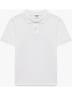 Koton Pamuklu Düğmeli Kısa Kollu Basic Polo Yaka Tişört