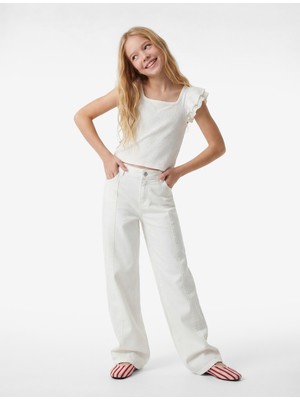 Koton Pamuklu Bol Kalıp Cepli Geniş Paça Denim Pantolon