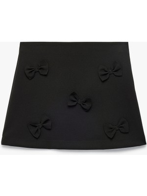 Koton A Kesim Diz Üstü Fiyonklu Etek