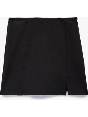 Koton Beli Lastikli Viskon Karışımlı Kruvaze Şort Etek