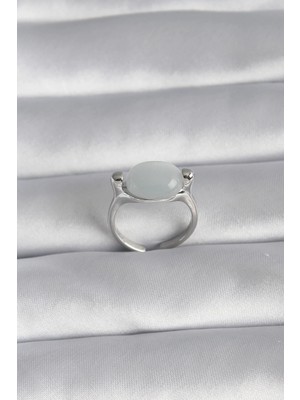 DS LLC Ietaks™ Pirinç Gümüş Renk Sedefli Kadın Yüzük