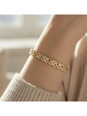 Stil Incisi/xupıng Jewelry Meys Gurmet Zirkon Taşlı Bileklik