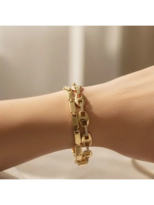 Xuping Jewelry Stil Incisi/xupıng Jewelry Ikili Badem Dikdörtgen Bileklik