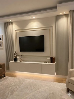 Mr Clk Premium Bitiş Çıtalı Tam Takım Duvar Paneli - 3D Görünümlü Modern Slat Duvar Kaplama