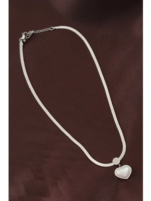 DS LLC Ietaks™ 316L Çelik Italyan Zincir Kalp Kolye