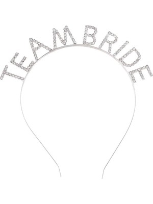 DS LLC Gümüş Kaplama Kristal Taşlı Team Bride Taç 16X17 cm