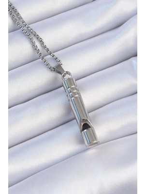 DS LLC Ietaks™ Acil Durum Düdüğü 316L Çelik Kararma Yapmaz Yüksek Desibel Kolye Unisex