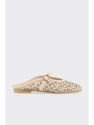 Elle Bej Kadın  Düz Terlik