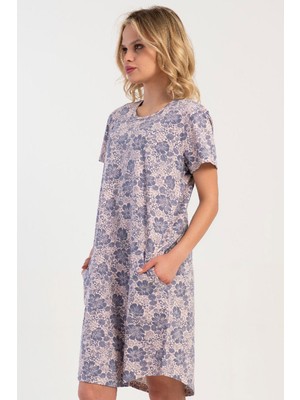 Vienetta Kadın Kısa Kol Ekru Gecelik C5T2N0115