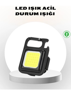 DS LLC Süper Parlak 800 Lümen LED Fener – USB Şarjlı, 3 Işık Modlu, Mini Taşınabilir ve Anahtarl�
