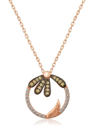 Diger KENPAZAR925 Ayar Gümüş Papatya "seviyor"  Gümüş Kolye