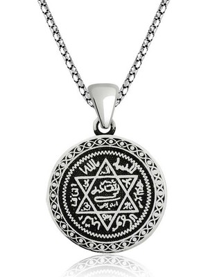 Diger KENPAZAR925 Ayar Gümüş Süleyman Mührü Gümüş Kolye