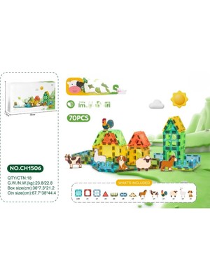 Butik Mey Ithalat® Magnetic Blok 5.5 cm 70 Parça